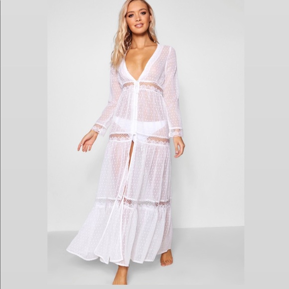 BOOHOO LACE BEACH DRESS - Picture 1 of 6